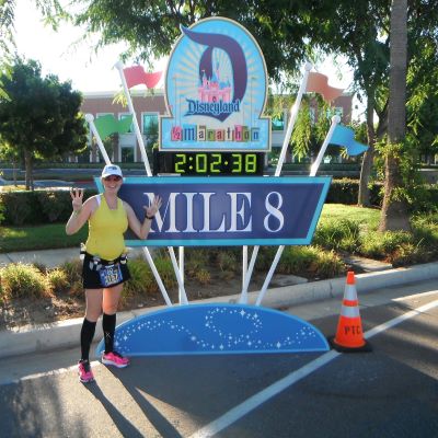 Running the Disneyland 1/2 Marathon 4 months pregnant. 